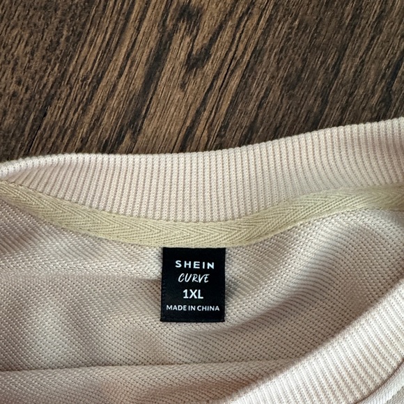 SHEIN Cream Ribbed Knit Top - Picture 2 of 2